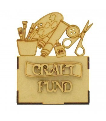 Laser Cut Small Money Box - Craft Fund Design